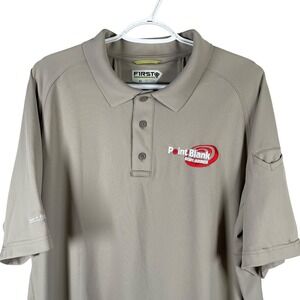 First Tactical Mens Performance Polo Shirt XL‎ Beige S/S Stretch Polyester